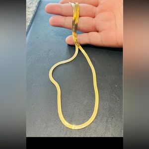 Herringbone gold tone chain